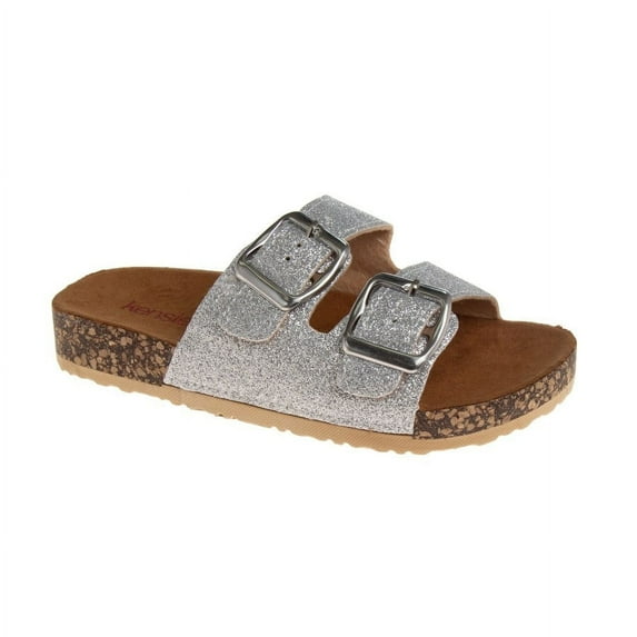 Kensie Girl Footbed Buckle Kids Sandals Slip-on - Rose/Gld/Glt, 19