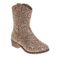 thumbnail image 1 of Kensie Girl Glittery Western Boots. (Little Kids Big Kids), Rose Gold Glitter, 12, 1 of 7