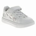 thumbnail image 1 of Kensie Girl Lace Up Stars Girls Casual Sneakers. (Little Kids Big Kids), White Silver, Size: 7, 1 of 7