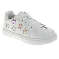 thumbnail image 1 of Kensie Girl Lace Up Stars Girls Casual Sneakers. (Little Kids Big Kids), White Multicolorr, Size: 3, 1 of 7