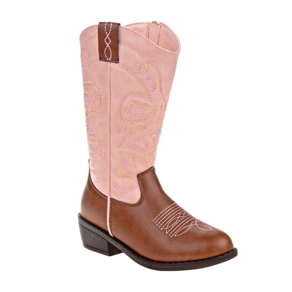 Kensie Girl Little Kids Mid-Calf Low Heel Cowgirl Boots
