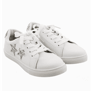 Kensie Girl Low Top Sneaker Casual Lace Up Shoes Glittery Stars KG93219M
