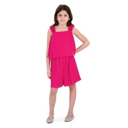 Wonder Nation Girls Sleeveless Knit Romper 2-Pack, Sizes 4