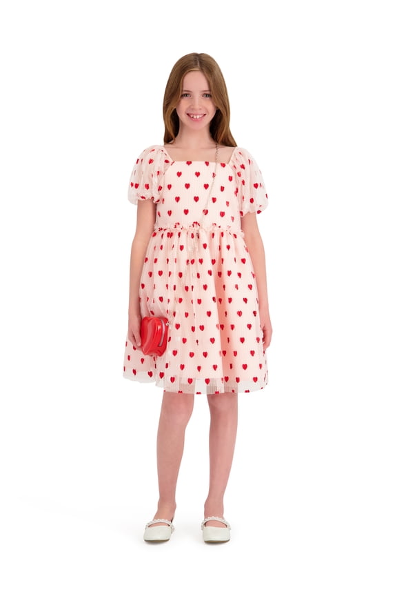 Valentines Day Dress with Heart Bag, Sizes 4-12