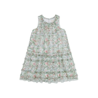Kensie Girl Printed Mesh Ruffle Sleeveless Dress, Sizes 4-16