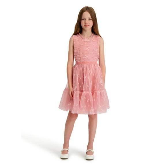 Kensie Girl Flocked Mesh Sleeveless Dress, Sizes 4-16
