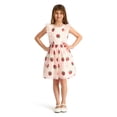 thumbnail image 1 of Kensie Girl Ruffle Cap Sleeve Dress with Strawberry Sequins Sizes 4-16, 1 of 6