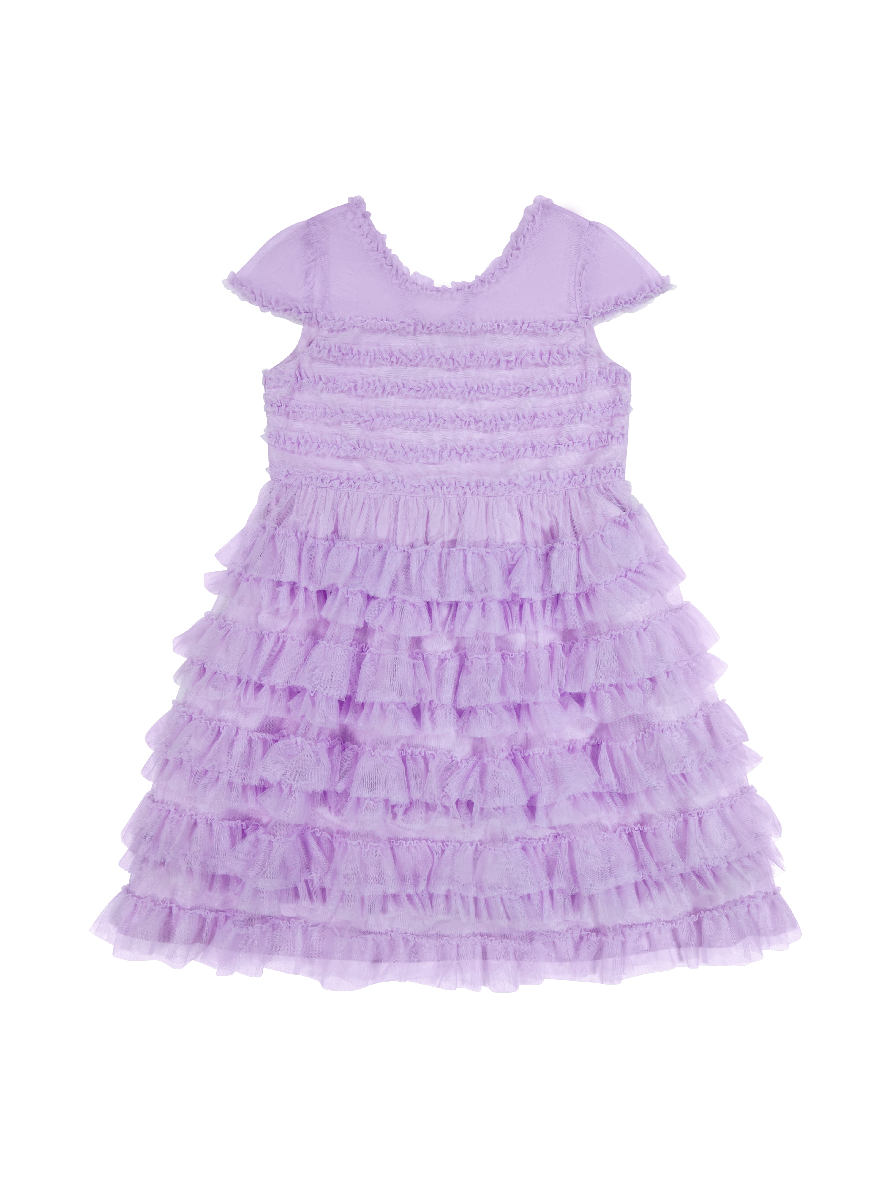 Kensie Girl Ruffle Mesh Special Occasion Dress, Sizes 4-16