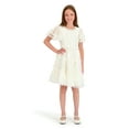 thumbnail image 1 of Kensie Girl Sequin Mesh Short Sleeve Dress, Sizes 4-16, 1 of 6