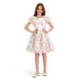 thumbnail image 1 of Kensie Girl Short Sleeve Allover Printed Ruffle Dress, Sizes 4-16, 1 of 6