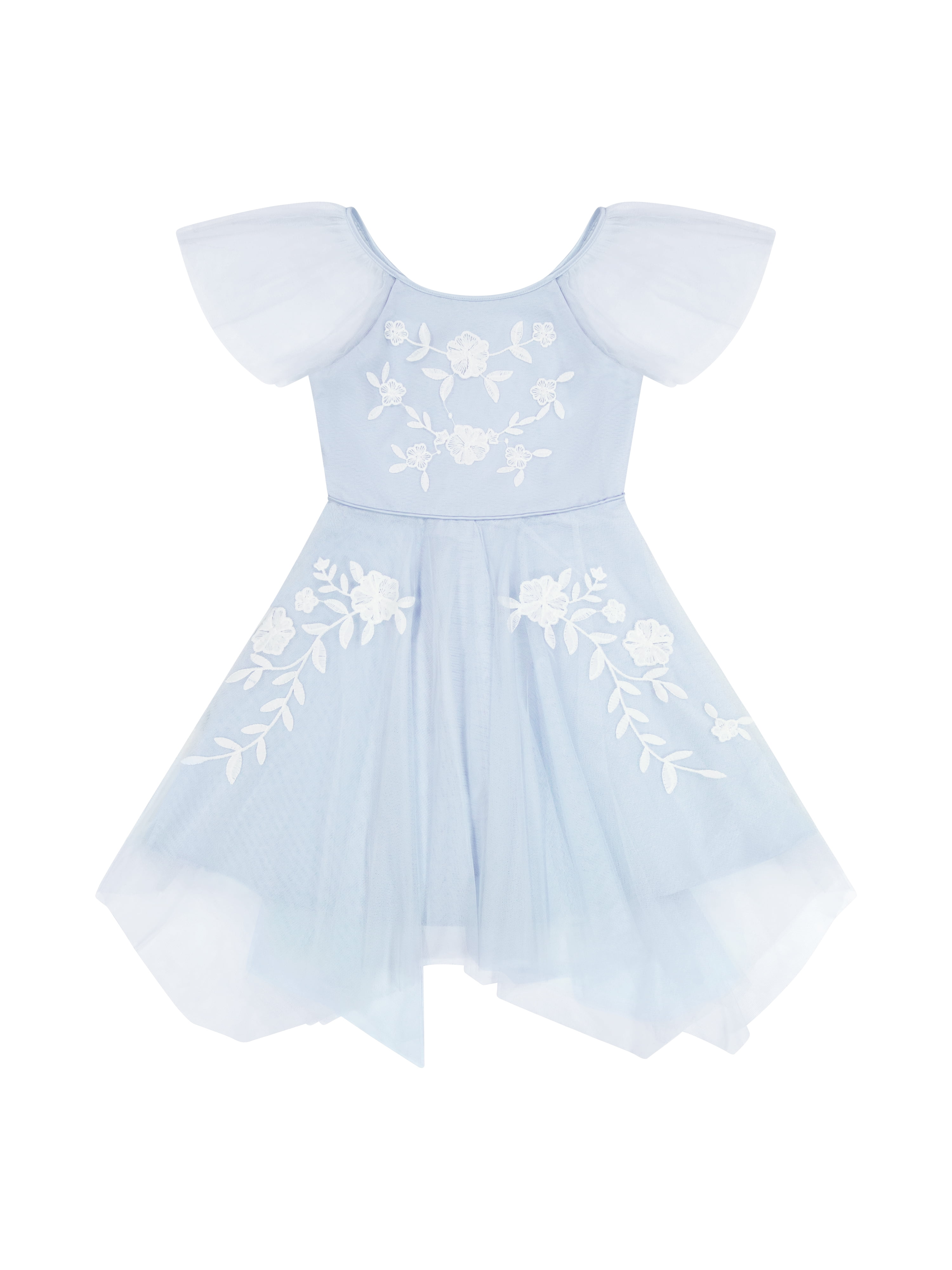 Kensie Girl Short Sleeve Embroidered Mesh Special Occasion Dress, Sizes  4-16 - Walmart Business Supplies