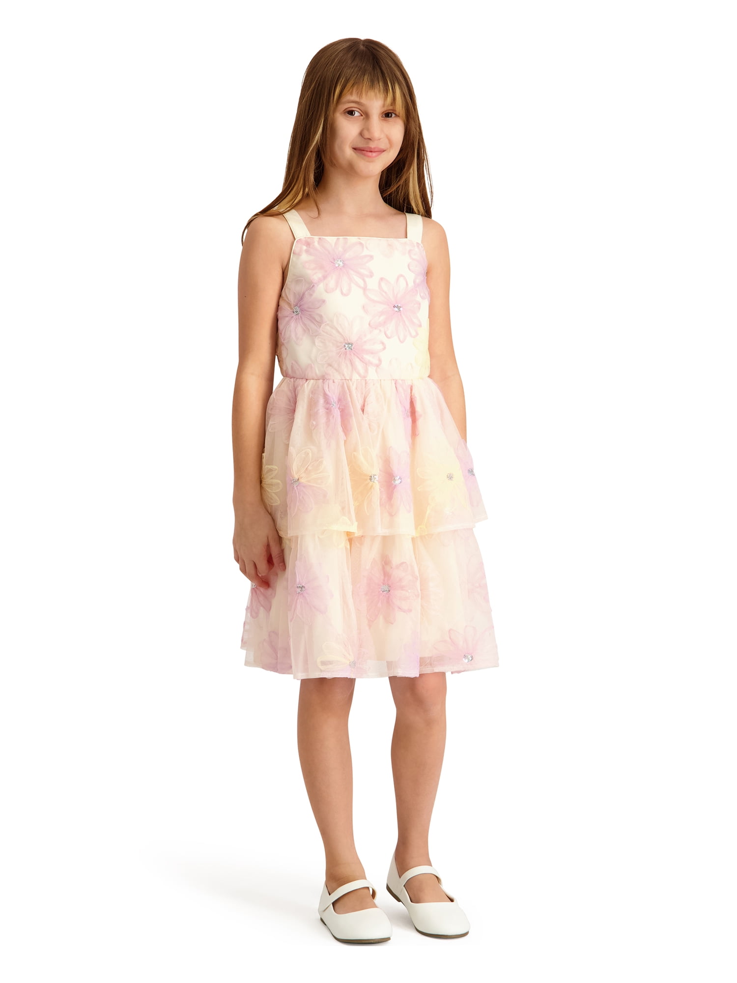 Kensie Girl Sleeveless Beaded Soutache Mesh Dress, Sizes 4-16