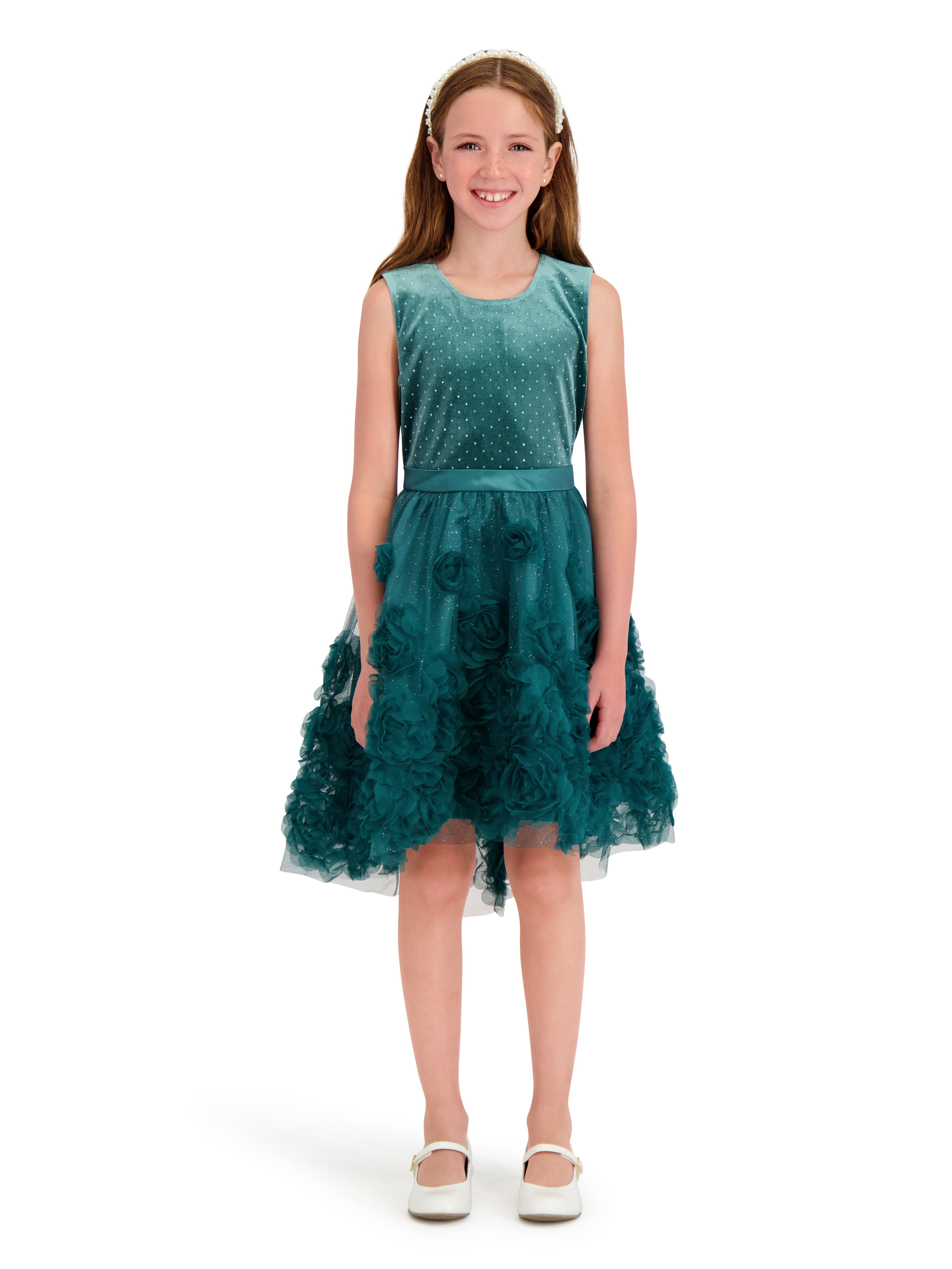 Kensie Girl Sleeveless Velvet High Low Dress, Sizes 4-16