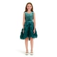 thumbnail image 1 of Kensie Girl Sleeveless Velvet High Low Dress, Sizes 4-16, 1 of 7