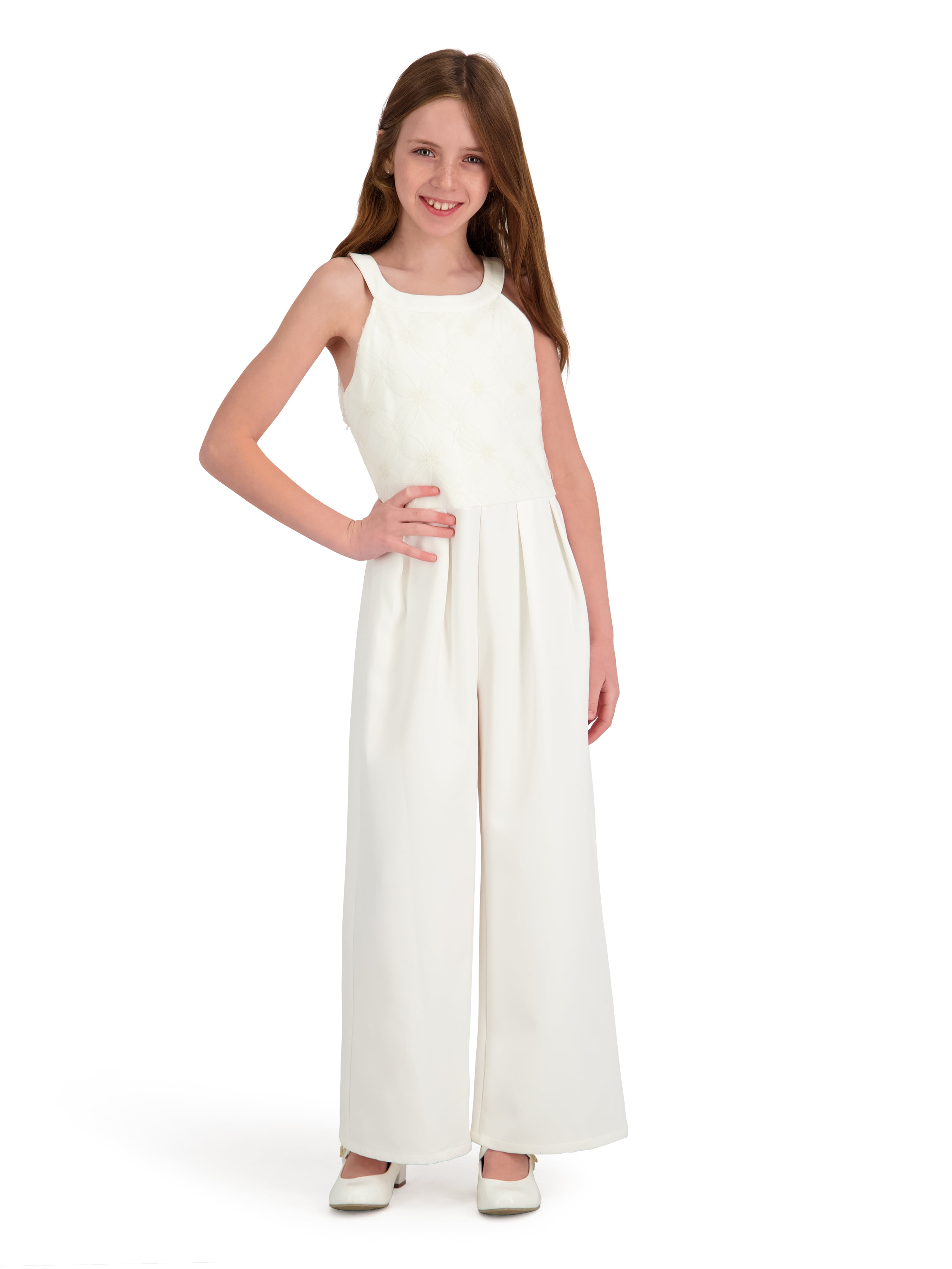 Kensie Girl Sleeveless Floral Soutache Jumpsuit, Sizes 4-16
