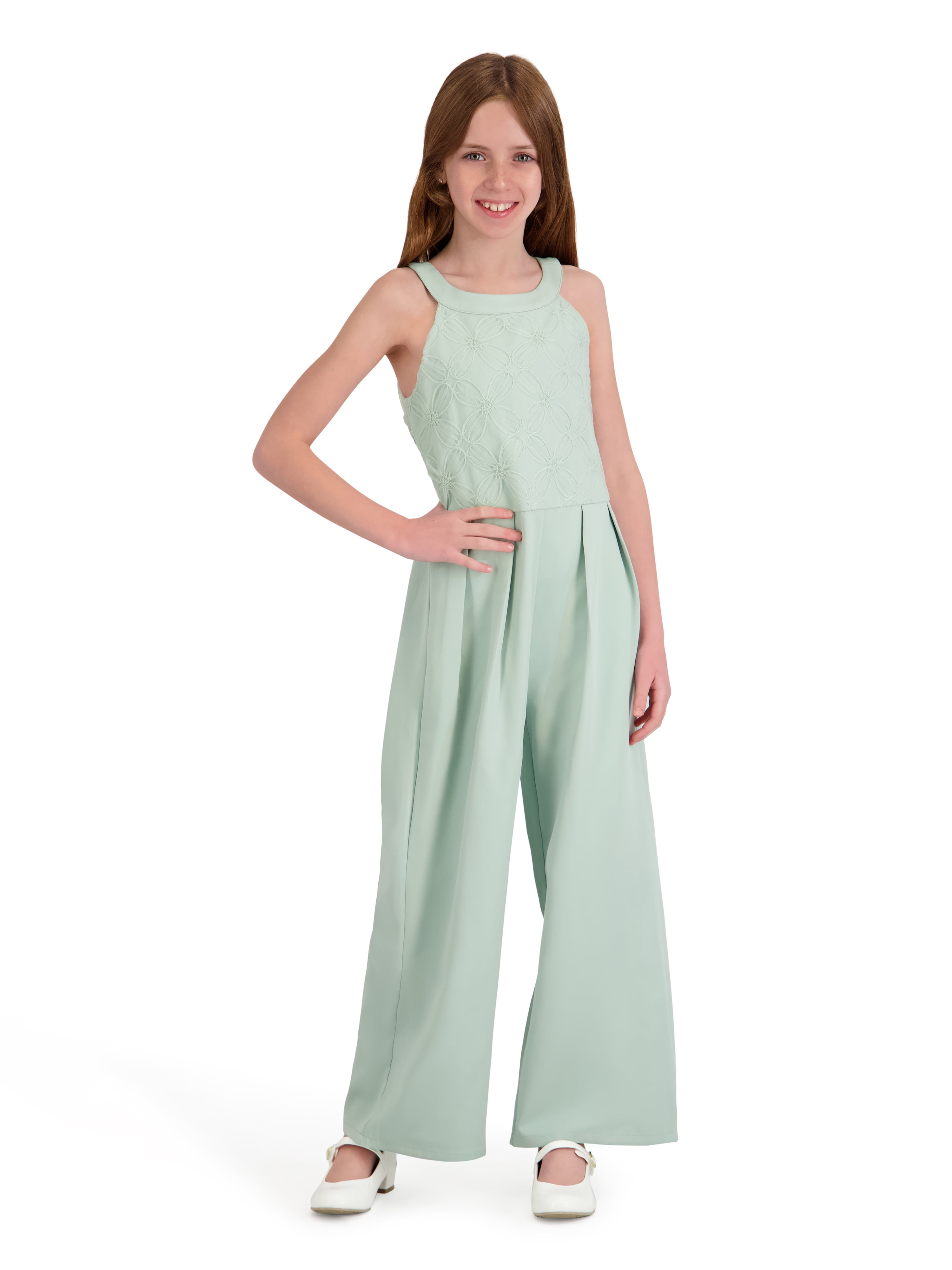 Kensie Girl Sleeveless Floral Soutache Jumpsuit, Sizes 4-16