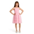 thumbnail image 1 of Kensie Girl Sleeveless Irridescent Glitter Mesh Dress, Sizes 4-16, 1 of 6