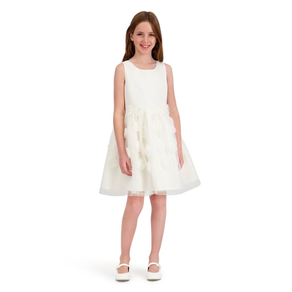 Kensie Girl Sleeveless Party Dress with Rosettes and Pearls, Sizes 4-16