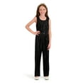 thumbnail image 1 of Kensie Girl Sleeveless Pleated Metallic Jumpsuit, Sizes 4-16, 1 of 6