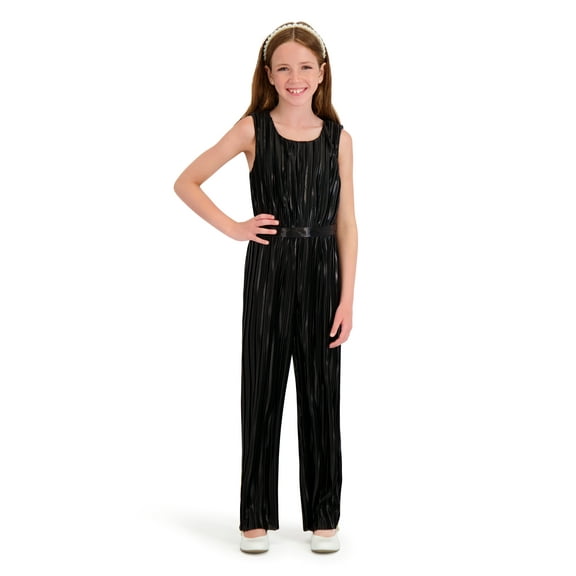 Kensie Girl Sleeveless Pleated Metallic Jumpsuit, Sizes 4-16