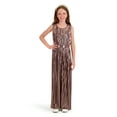thumbnail image 1 of Kensie Girl Sleeveless Pleated Metallic Jumpsuit, Sizes 4-16, 1 of 3