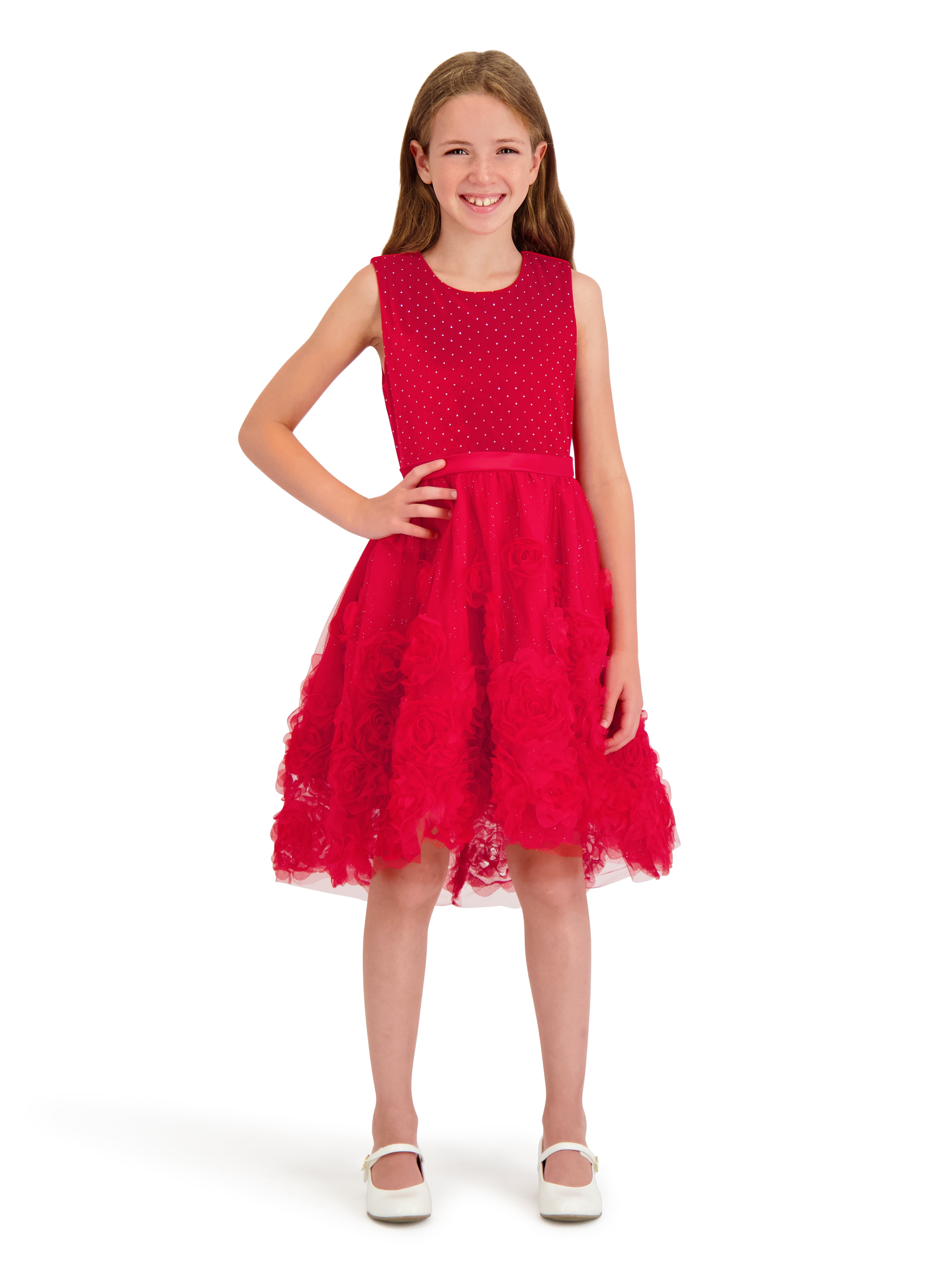 chinese dress ladies Petal & Pup Women's Keani Long Sleeve Lace Gown - Red main image 0