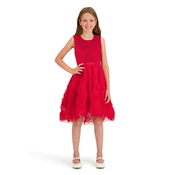 Kensie Girl Sleeveless Velvet High Low Dress, Sizes 4-16