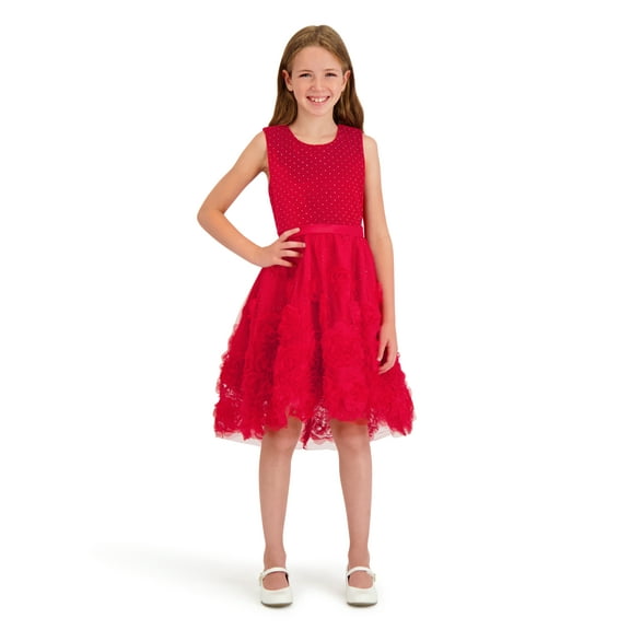 Kensie Girl Sleeveless Velvet High Low Dress, Sizes 4-16
