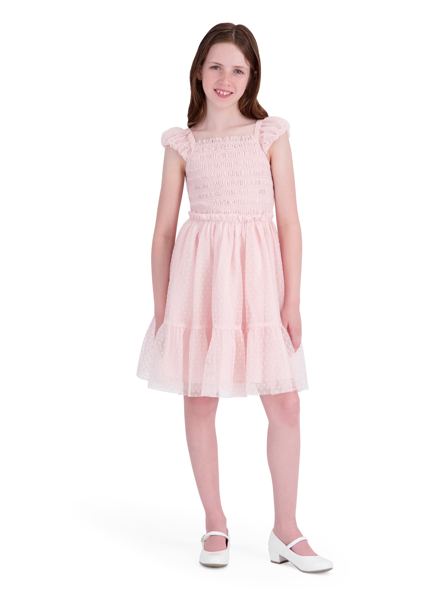 Kensie Girl Sleeveless Swiss Dot Mesh Dress, Sizes 4-16