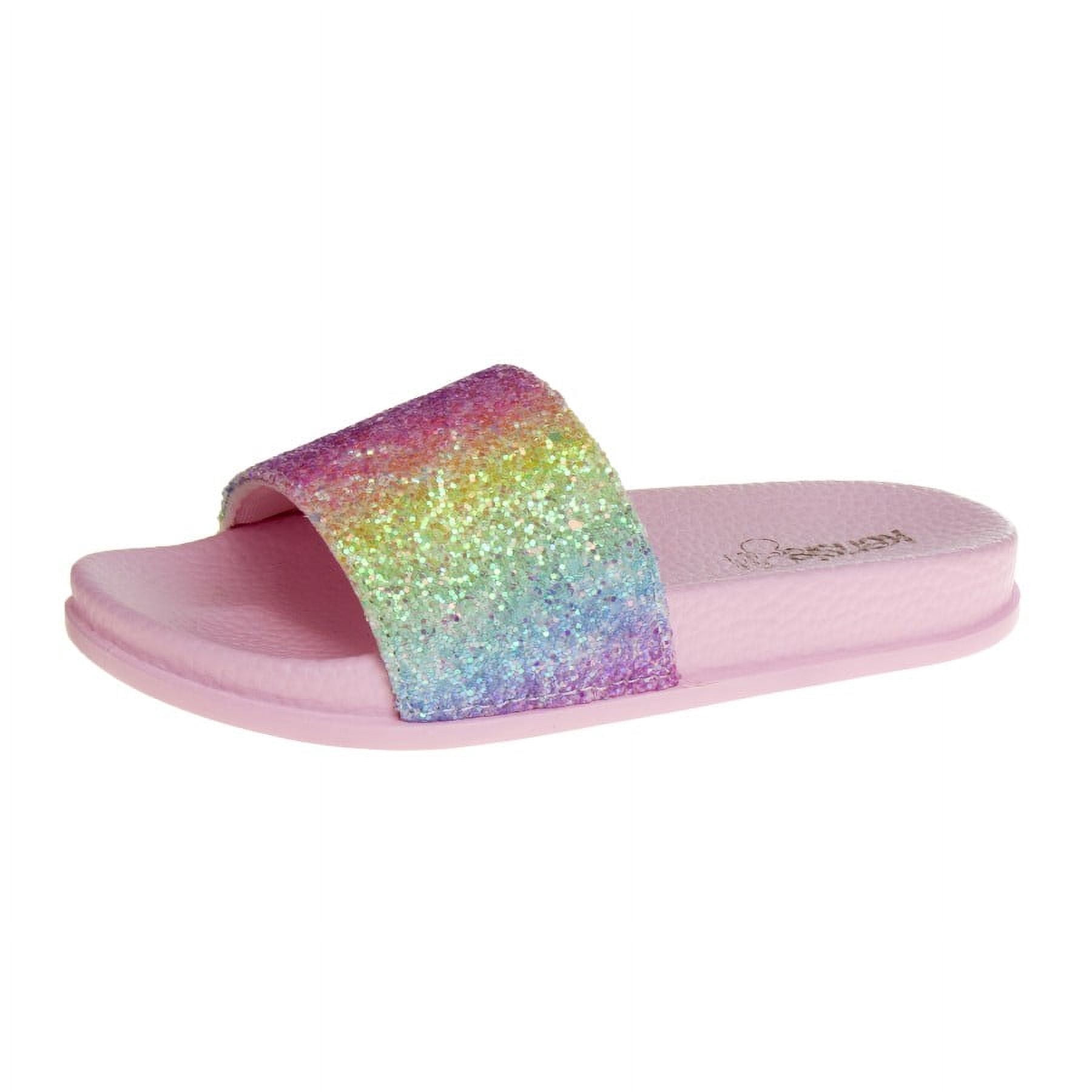 Kensie Girl Slides (Little Kid Sizes) - Pink/Multi, 13