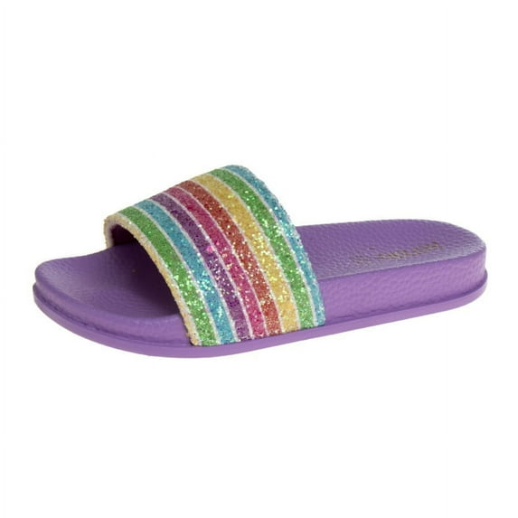 Kensie Girl Slides (Little Kid Sizes) - Purple/Multi, 3