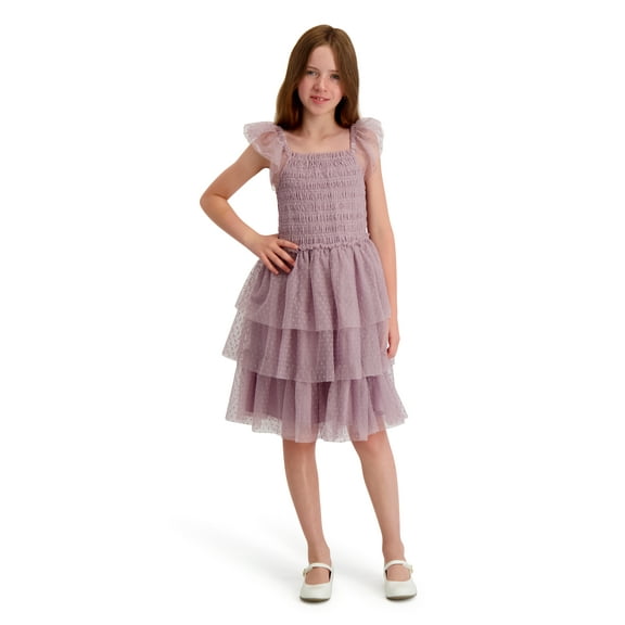 Kensie Girl Smocked Swiss Dot Dress, Sizes 4-16