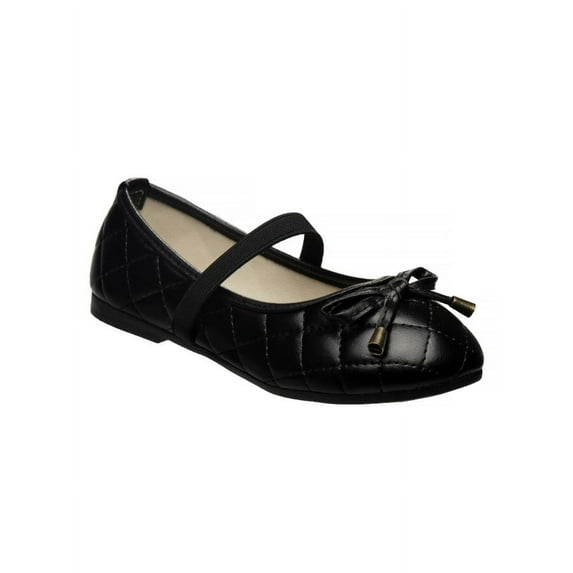 Kensie Girl Toddler Slip-on Ballerinas Dress Shoes - Black, 8