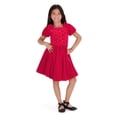 thumbnail image 1 of Kensie Girl Velvet Rhinestone Tango Red Dress, Sizes 4-16, 1 of 5