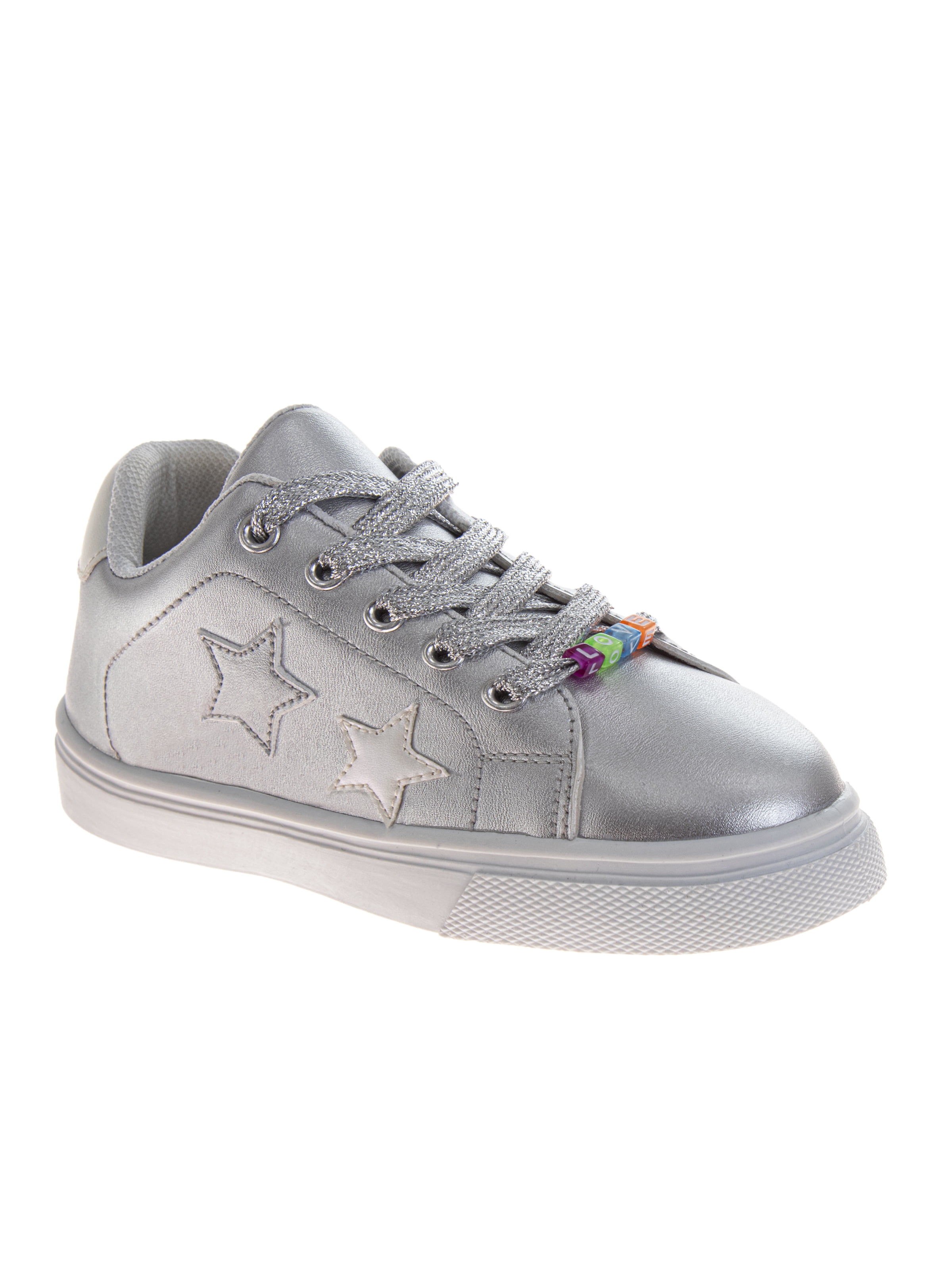 Kensie Girl Low Top Sneakers With Stars And Beads - Sizes 11-4