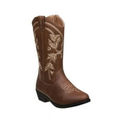 Kensie Girl zip-up boot with a heel - Flower Brown, 10