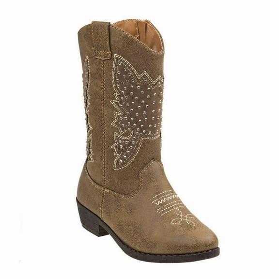 Kensie Girl Zip, Up Boot with A Heel, Taupe, 9