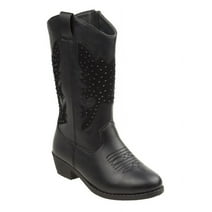 Kensie Girl zip up boot with heel  - BLACK, 6