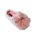 thumbnail image 1 of Kensie Girls' Faux Fur Slippers with Floral Bow, Cozy Indoor House Shoes, 1 of 7