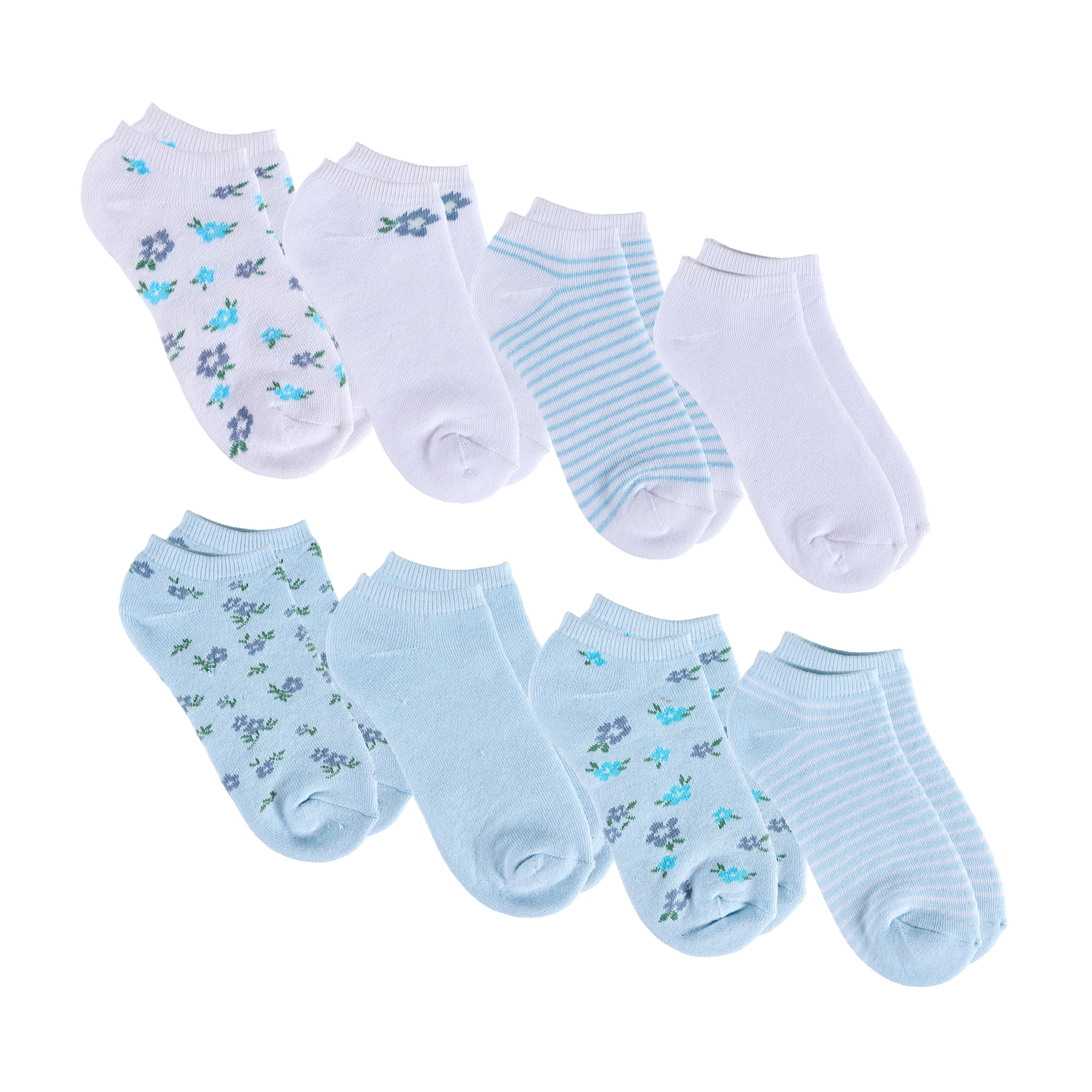 Kensie Girls Full Cushion Low Cut Kids Socks (8-pack) – Flower