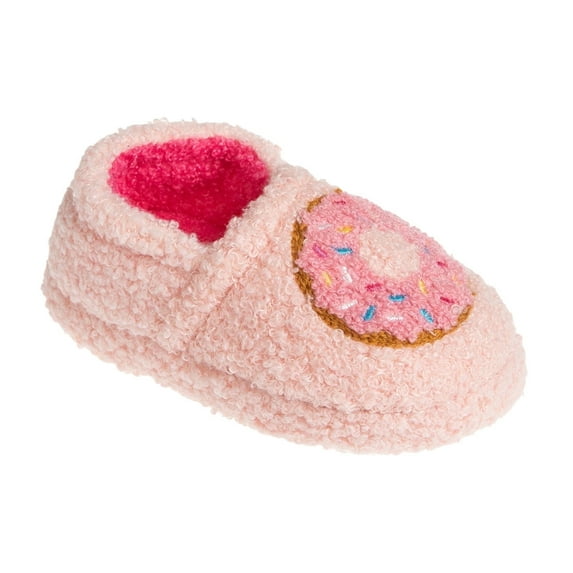 Kensie Toddler Girls' Sherpa Slippers – Cozy Plush Slip-On House Shoes, Soft Indoor Slippers for Little Girls