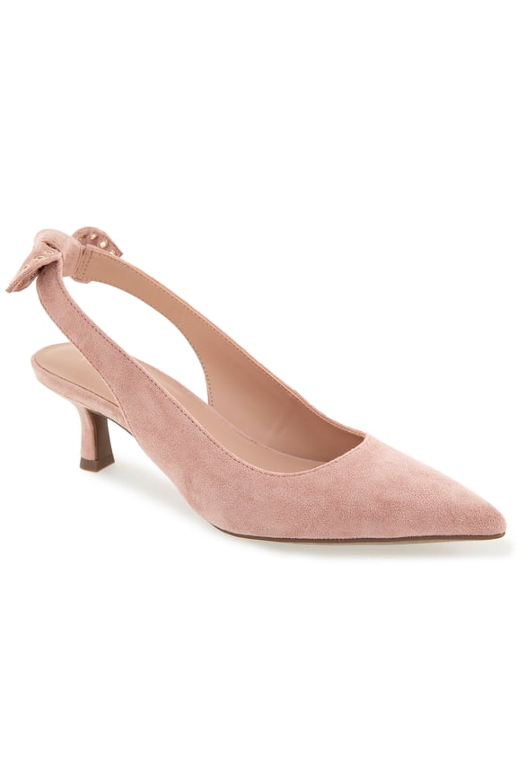 Olympia Grommet Bow Slingback Kitten Heel