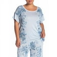 thumbnail image 1 of Kensie Plus Floral-Print Jersey Knit Sleep Tee Blue Fl Size 2X, 1 of 1