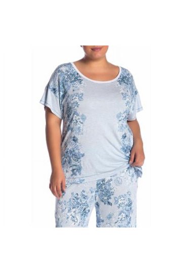 Haut De Nuit / Débardeur Kensie Rayé Bleu Marine - Taille M - Occasion Très Bon état