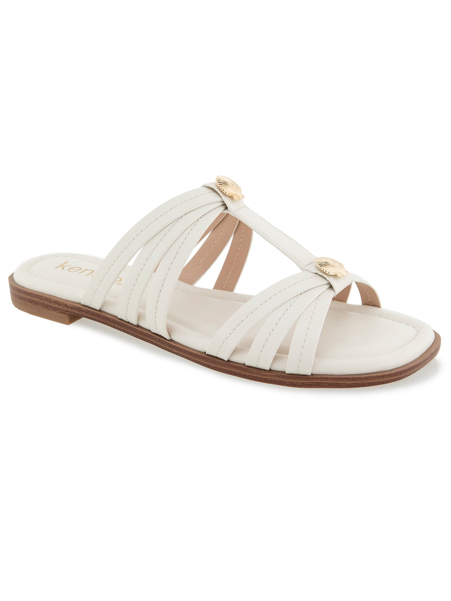 Kensie Women's Rallow Shell Strappy Slide Sandal