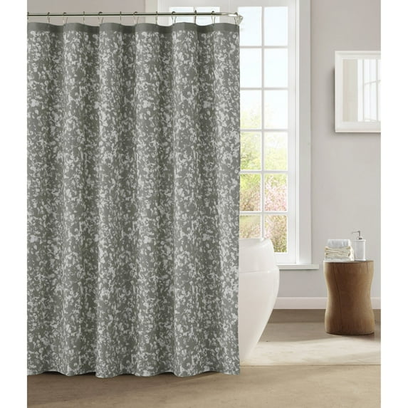 Kensie Susie Satin Microfiber Fabric Shower Curtain