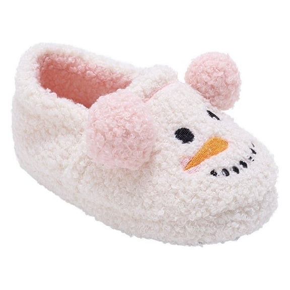 Kensie Toddler Girls' Sherpa Slippers – Cozy Plush Slip-On House Shoes, Soft Indoor Slippers for Little Girls