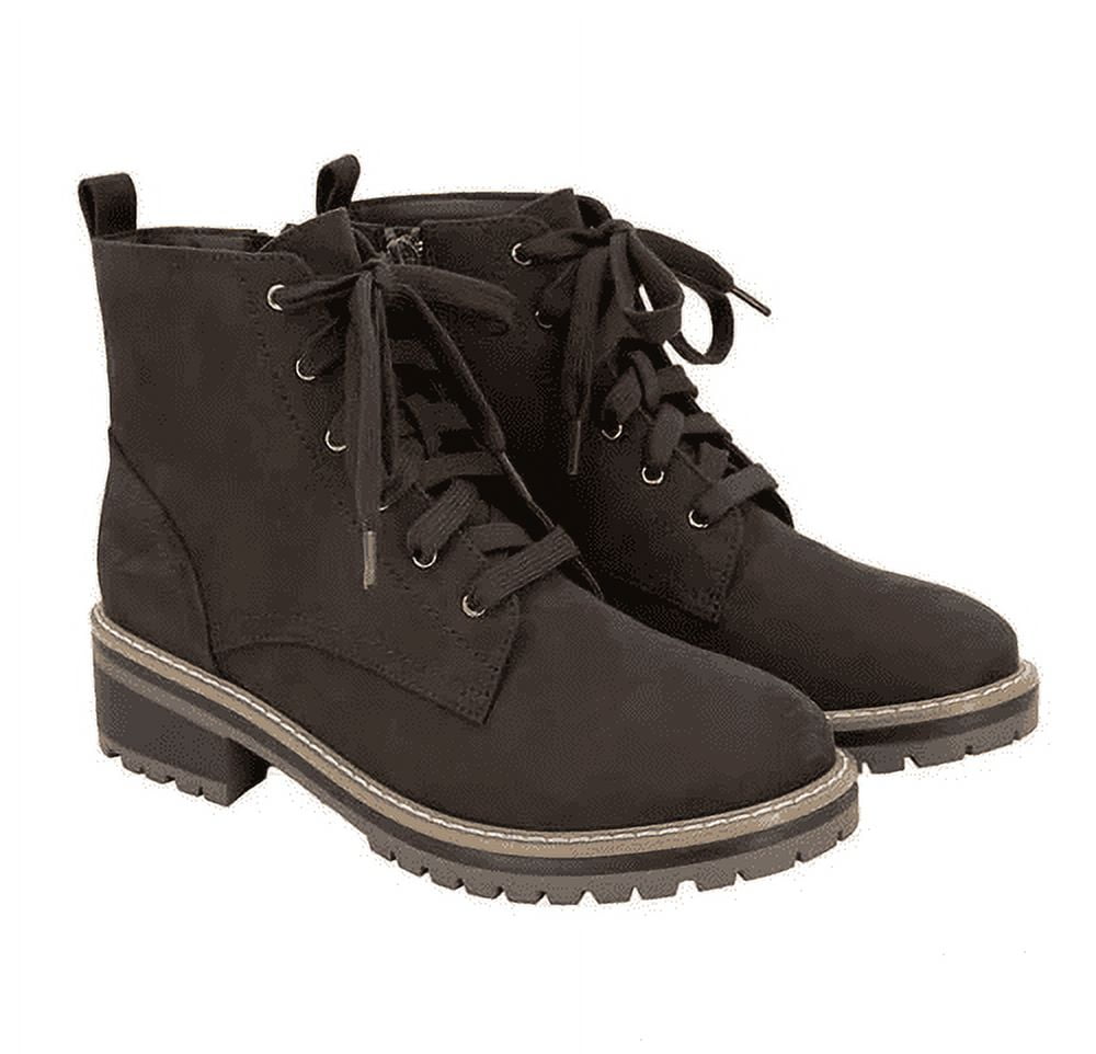 Kensie Women's Kasha All Season Lace Up Boots with Side Zipper