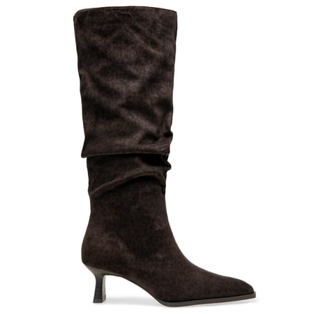 Kensie Women's Scrunch Knee High Kitten Heel Boot
