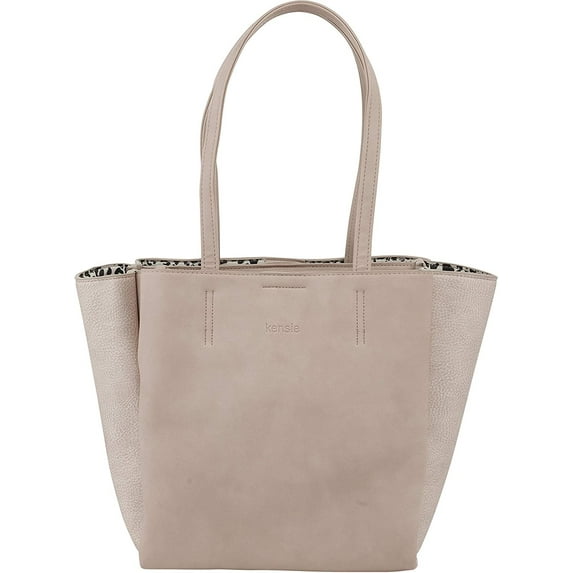 Kensie Women’s Tote Bag - Fashion Handbag Shoulder Bag Purse With Triple Compartments - Blush
